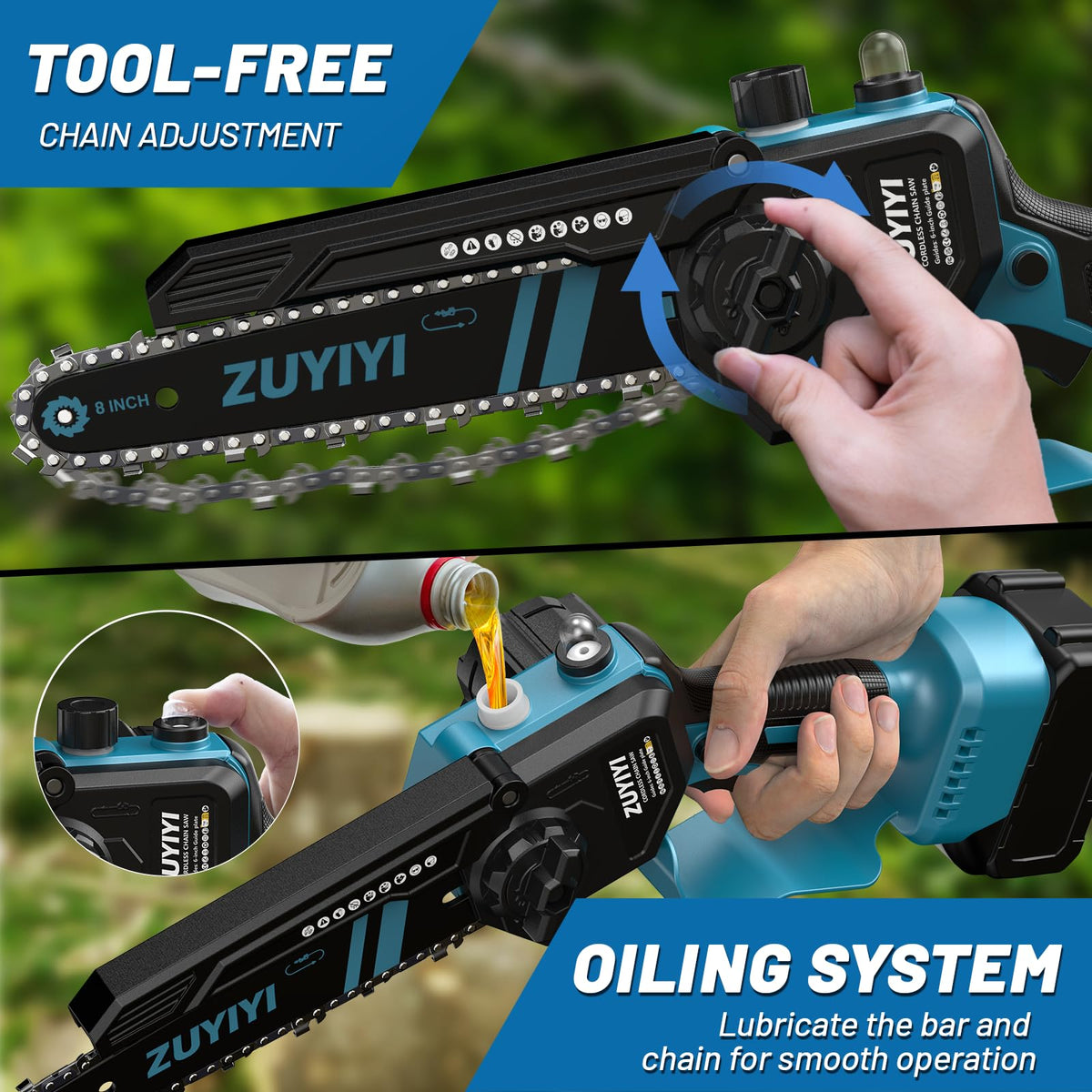 ZUYIYI lightweight design and ergonomic handle reduce fatigue during longer sessions.