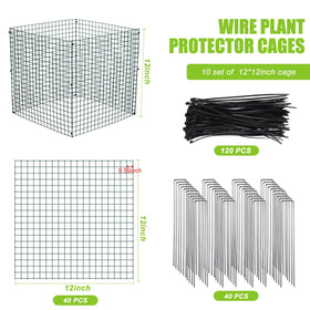 Zubebe ground stake for plant protector stabilizes cages in soil.