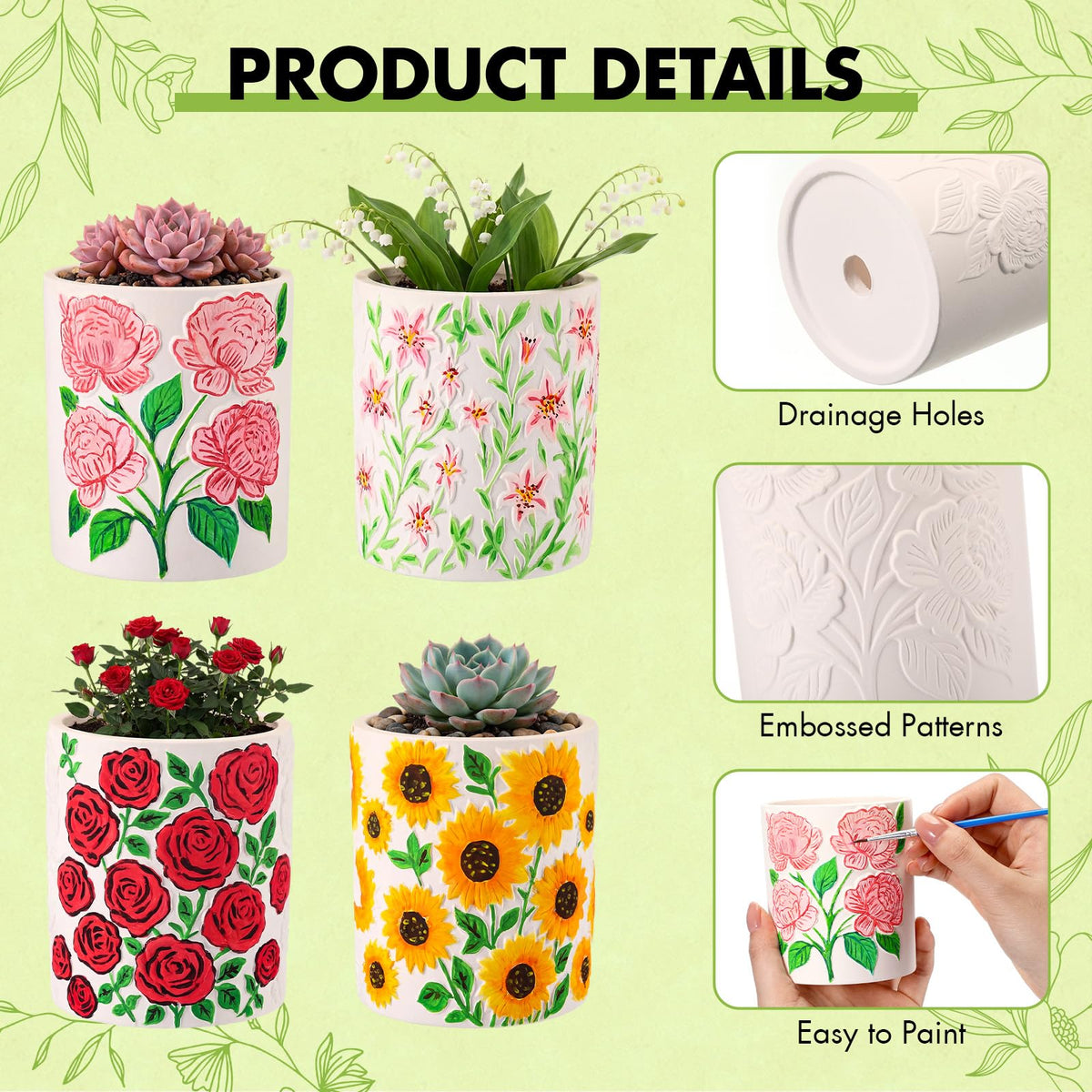 Zubebe Sunflower-embossed pot showing vibrant garden vibes