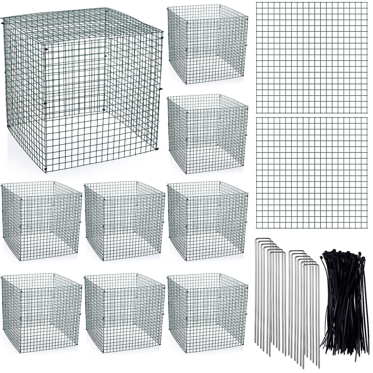 Zubebe square plant protector panel 12x12 guards plants from rabbits and pests.