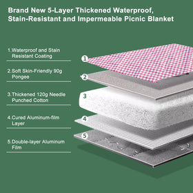 ZUBOND picnic blanket ideal for family outdoor use at parks and festivals