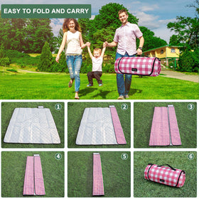 ZUBOND picnic blanket sandproof top layer resists dirt at the beach