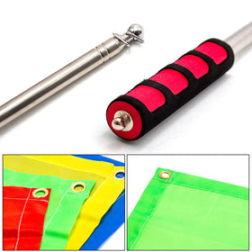 ZUDKSUY horse training flag 48inch red flagpole boosts visibility in drills.