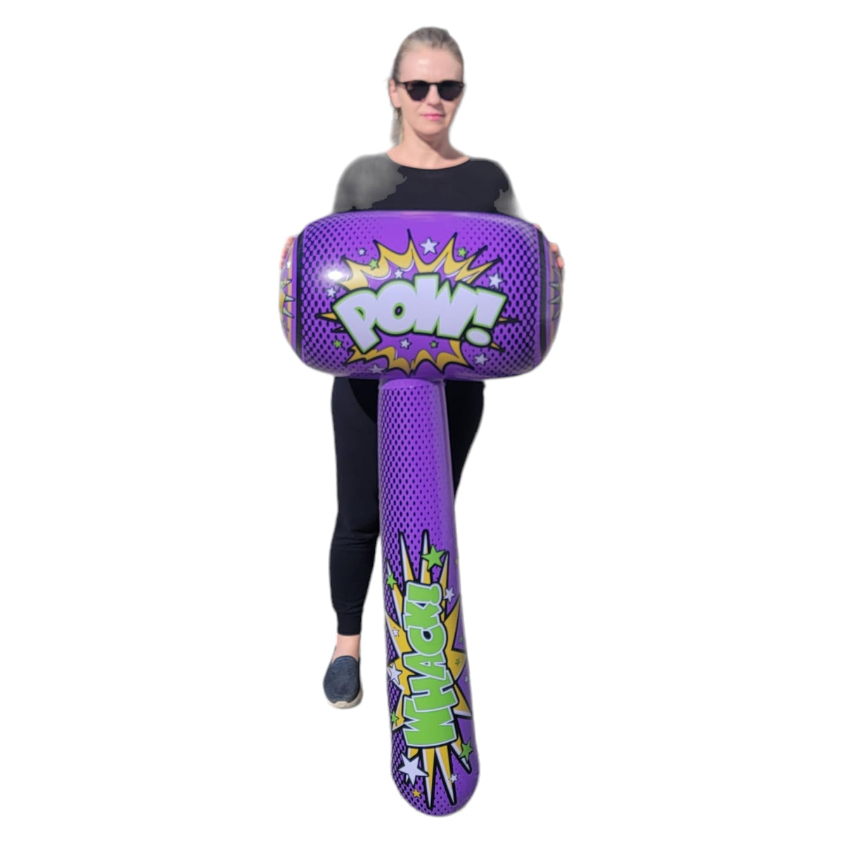 Zugar Land inflatable purple hammer bopper ideal for safe, entertaining party pranks.