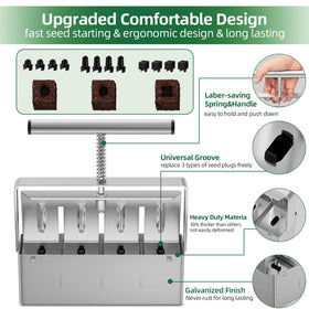 Rust-free zukakii soil blocker designed for long-lasting durability.