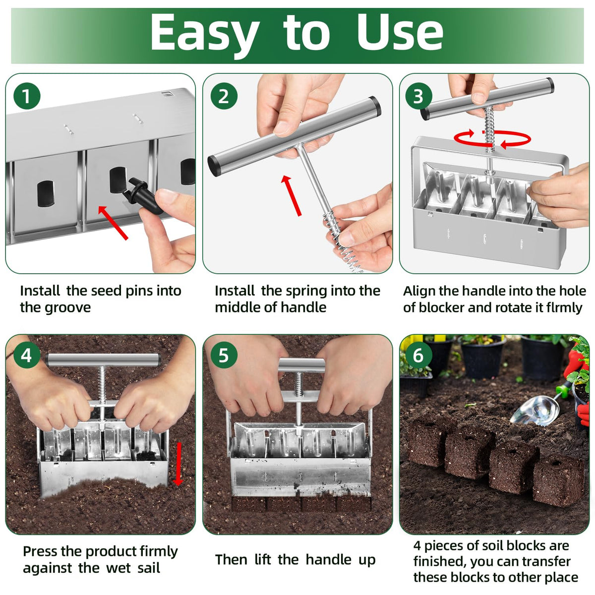 Easy-to-operate zukakii tool ideal for quick seed starting sessions.