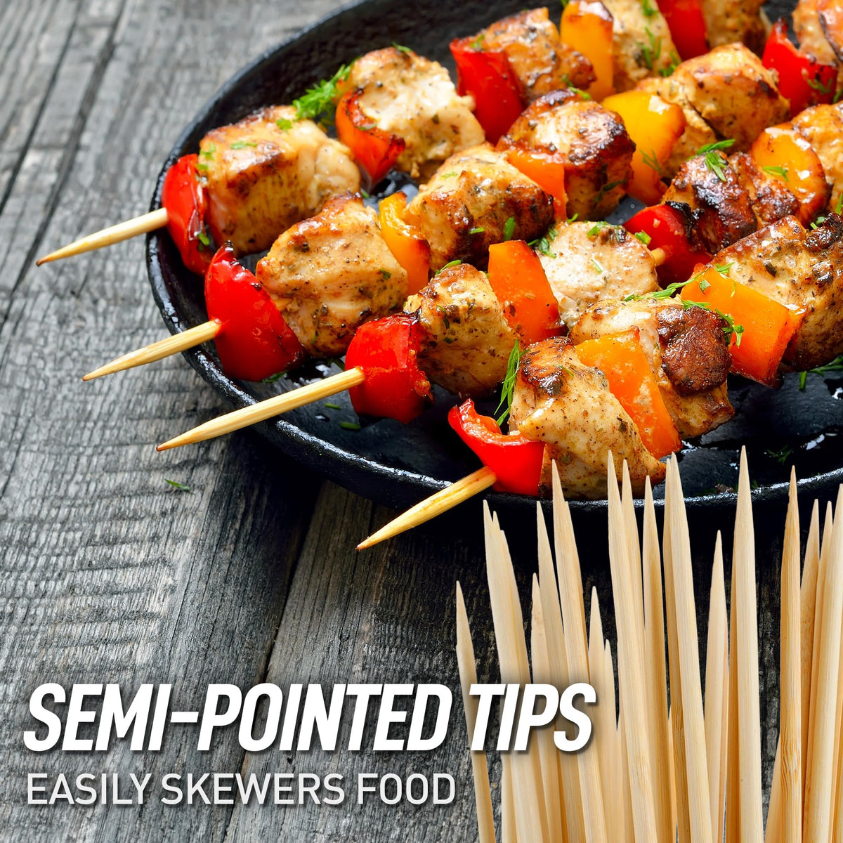 Campfire scene with Zulay Kitchen bamboo skewers ready for roasting