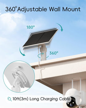 Zumimall 360-degree adjustable bracket aligning for maximum sun.