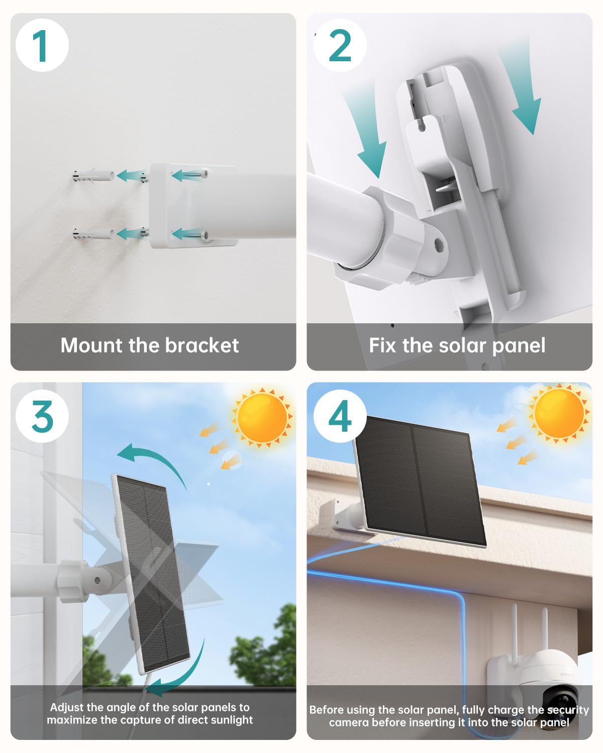 Zumimall panel compatible with GX2S/A50/DG4 security cameras for reliable power.