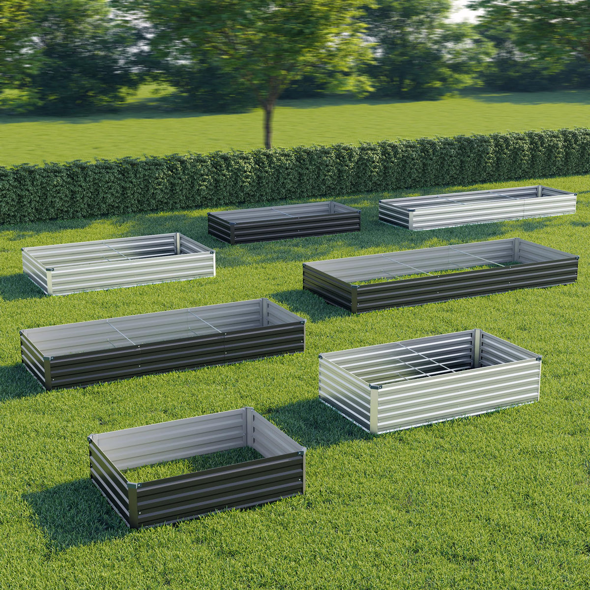 Zunatu durable galvanized steel bed ready for long-term outdoor planting.