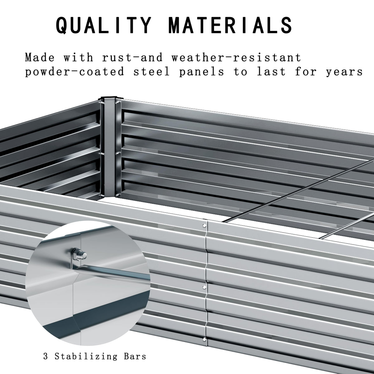 ZUNUDA garden bed corners with plastic caps ensure safe, stable placement