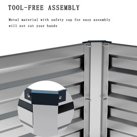 ZUNUDA coated steel planter bed with rust-resistant finish for outdoor use