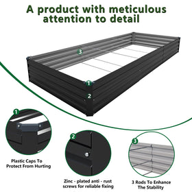 ZUNUDA outdoor planters with included gloves for assembly