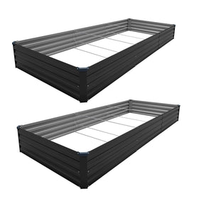 ZUNUDA side view of two-planter setup in black finish