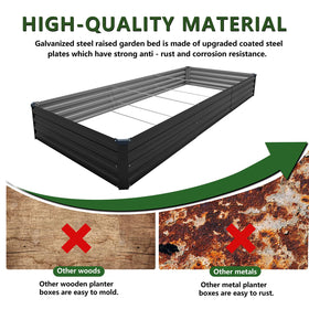 ZUNUDA black galvanized beds withstand weather for long use