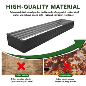 ZUNUDA large 144x24x12 inch beds provide expansive planting space.