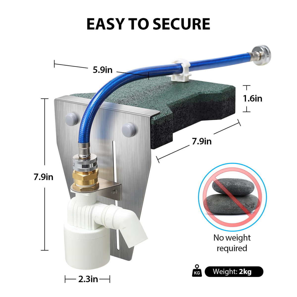 Zuomeng anti-slip base keeps the leveler secure on flat or raised-edge pools.