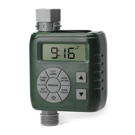 Zuomeng Sprinkler Timer front view with compact control panel for quick setup.