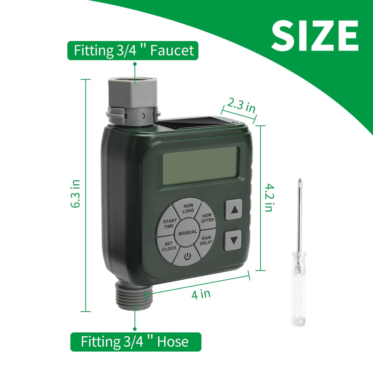 Zuomeng Sprinkler Timer installation guide showing simple setup steps.