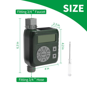 Zuomeng Sprinkler Timer installation guide showing simple setup steps.