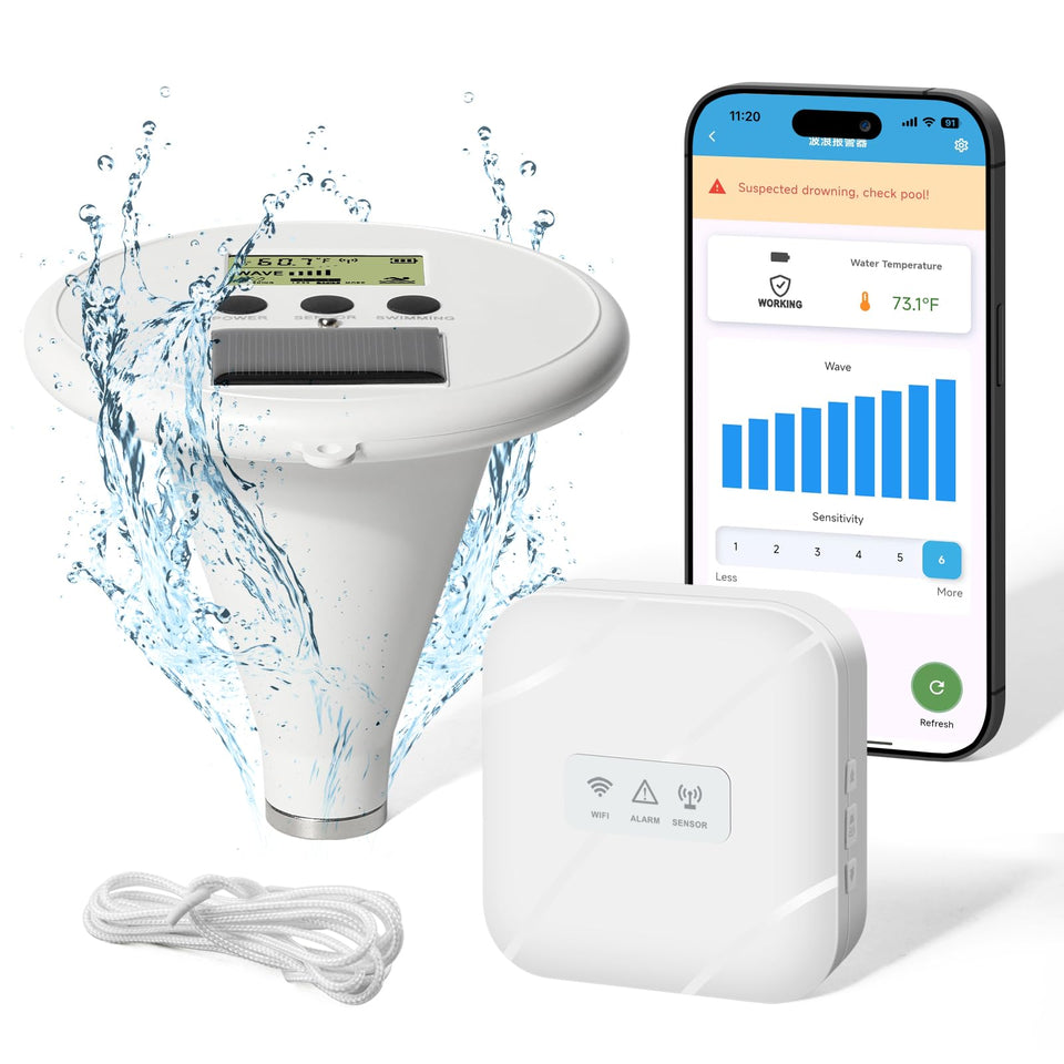Zuomeng wifi pool alarm sensor for continuous safety monitoring around your pool