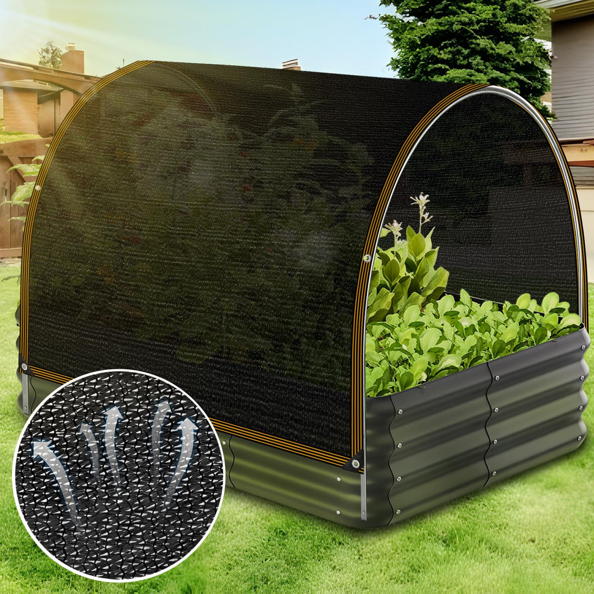 Zuppolma shade cloth sun protection reduces direct sunlight on seedlings.