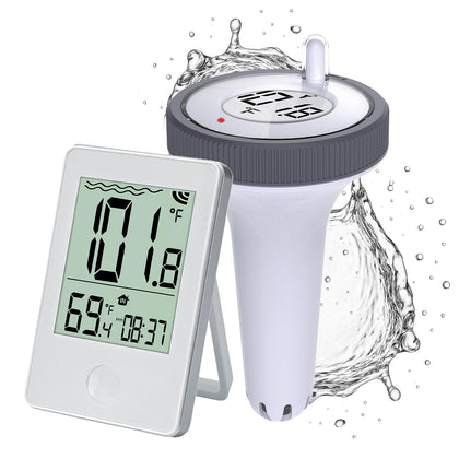 Zuprime Pure55 SpaGauge floating sensor with real-time water temperature readout.