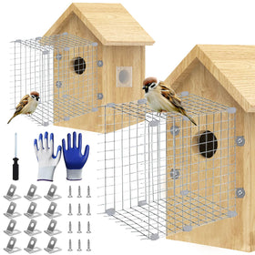ZUUDYSEN Bluebird House Predator Guards square protects the nest entrance from predators.