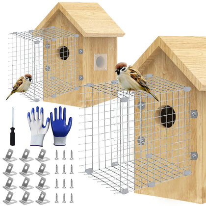ZUUDYSEN Bluebird House Predator Guards square protects the nest entrance from predators.