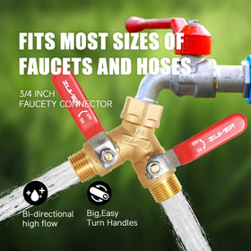 ZUVER outdoor faucet connector supports lawn irrigation and washing tasks