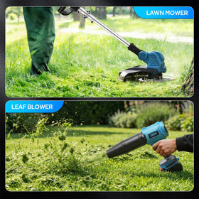 ZUYIYI trimmer head pivots 180 degrees for easy edging.