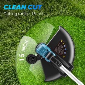 ZUYIYI trimmer and blower compatible with Makita 18V batteries.