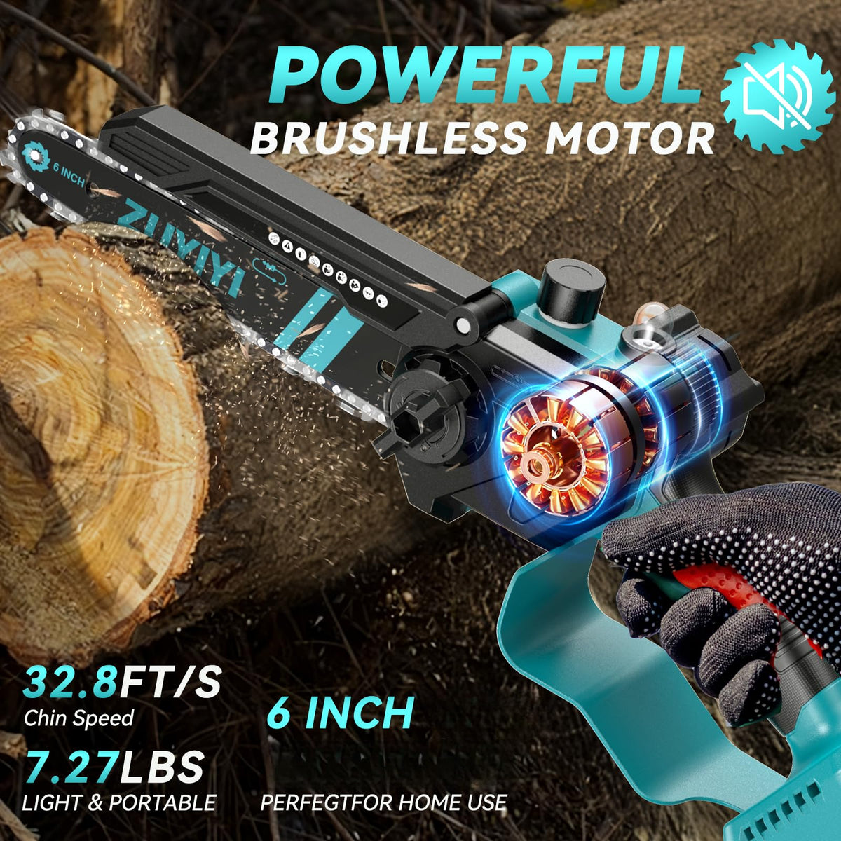 ZUYIYI auto lubrication system delivering smooth cuts and cleaner chains.
