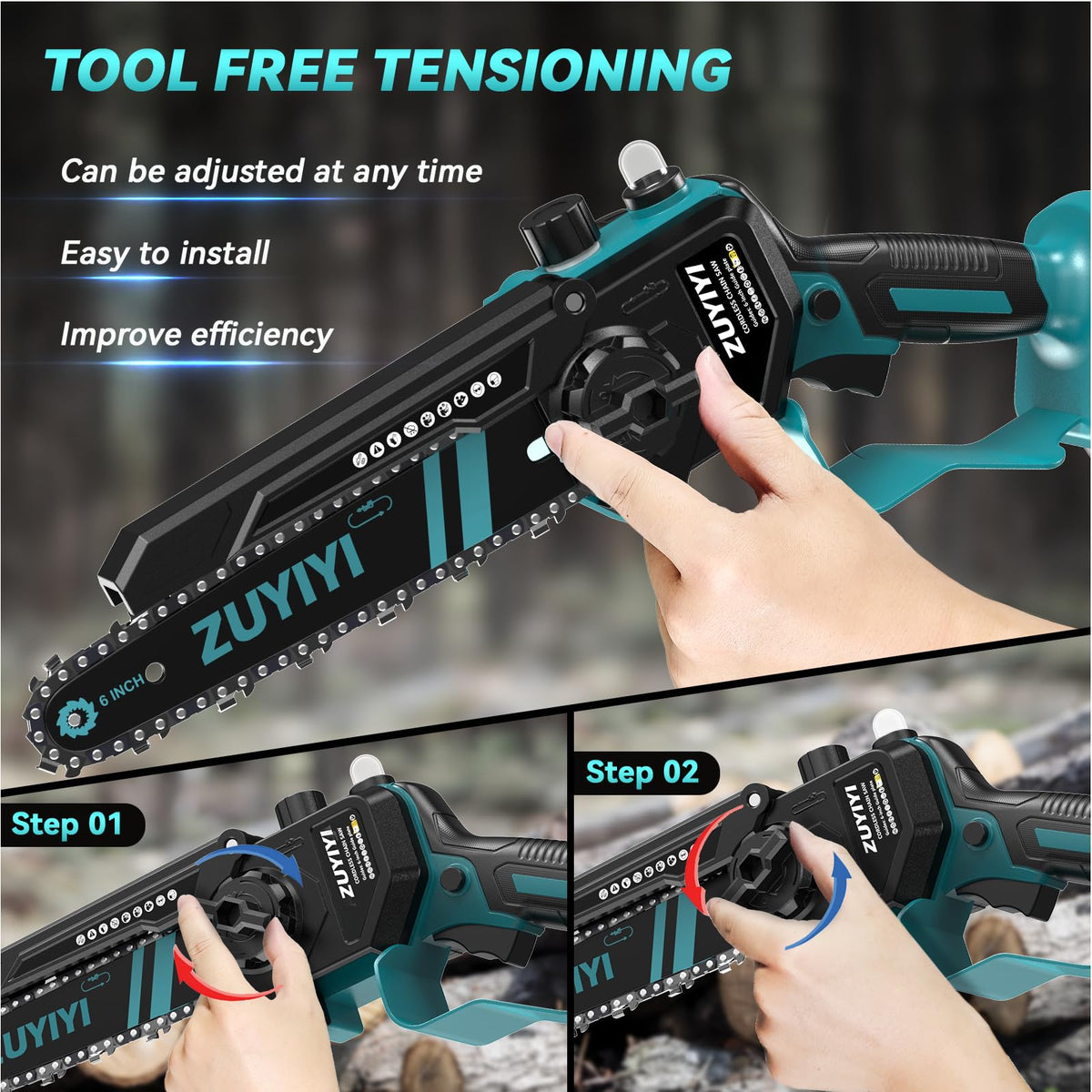 ZUYIYI safety guard and lock prevent accidental starts during use.