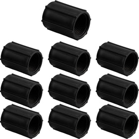 Zuylikxy 3-4in PVC NPT connector close-up with double female threads for irrigation.