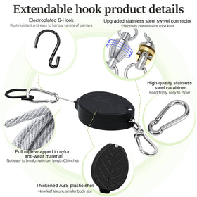 Hanging plants, bird feeders, wind chimes, or grow lights.