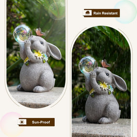 zuzuzen Automatic solar charging statue lights automatically at dusk.