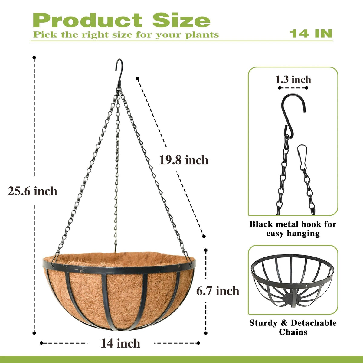 ZVOWOS versatile indoor outdoor hanging planter placed on balcony