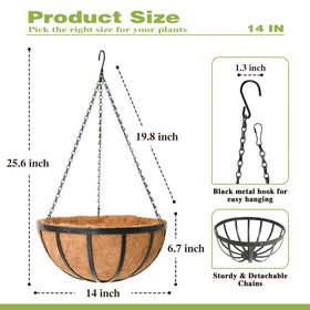 ZVOWOS versatile indoor outdoor hanging planter placed on balcony