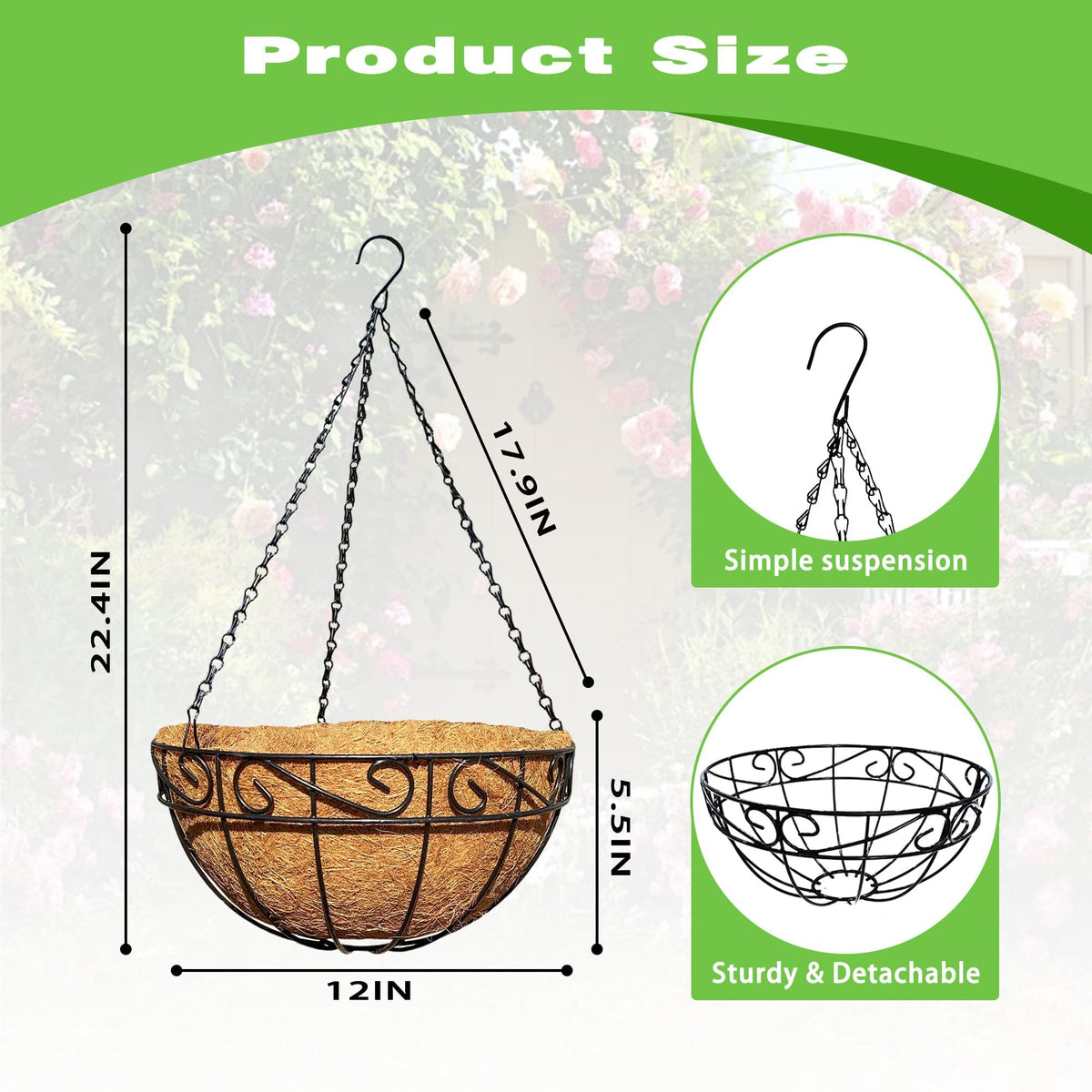 ZVOWOS indoor/outdoor planter on balcony with greenery