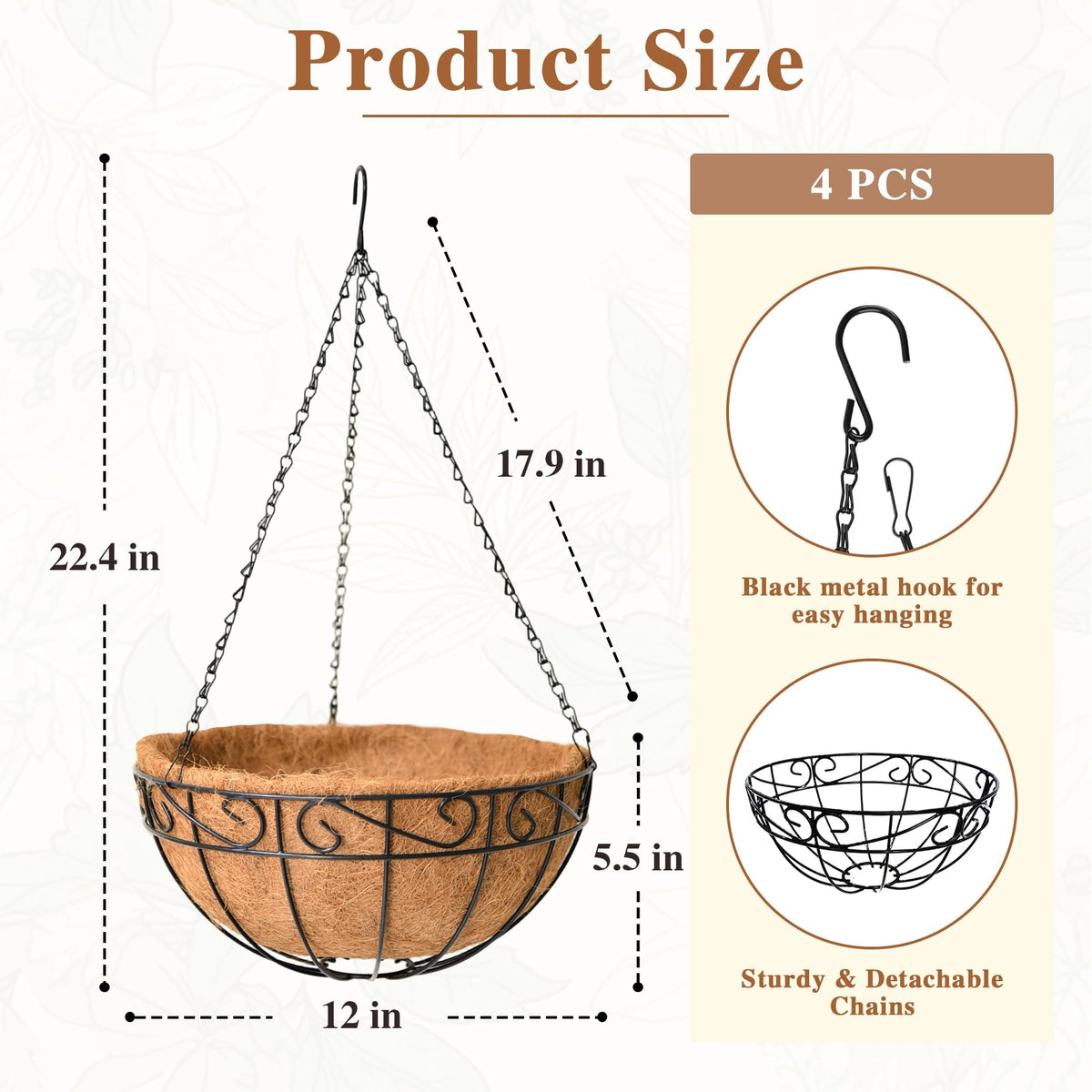 ZVOWOS versatile round planter for indoor or outdoor décor.