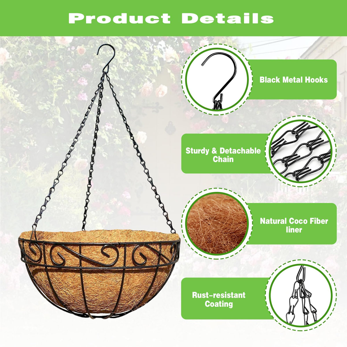 ZVOWOS vertical space-saving hanging planter in use