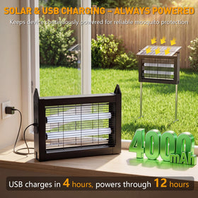 Zwiran auto light sensor activates zapper at night for easy use