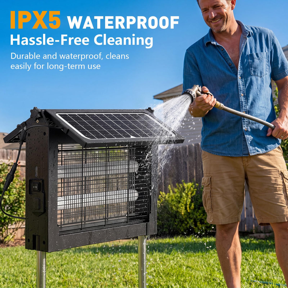 Zwiran IPX5 waterproof mosquito trap withstands rain and splashes