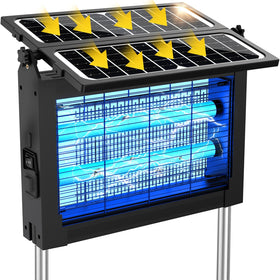 Zwiran solar bug zapper 4500V in-yard setup for outdoor pest relief