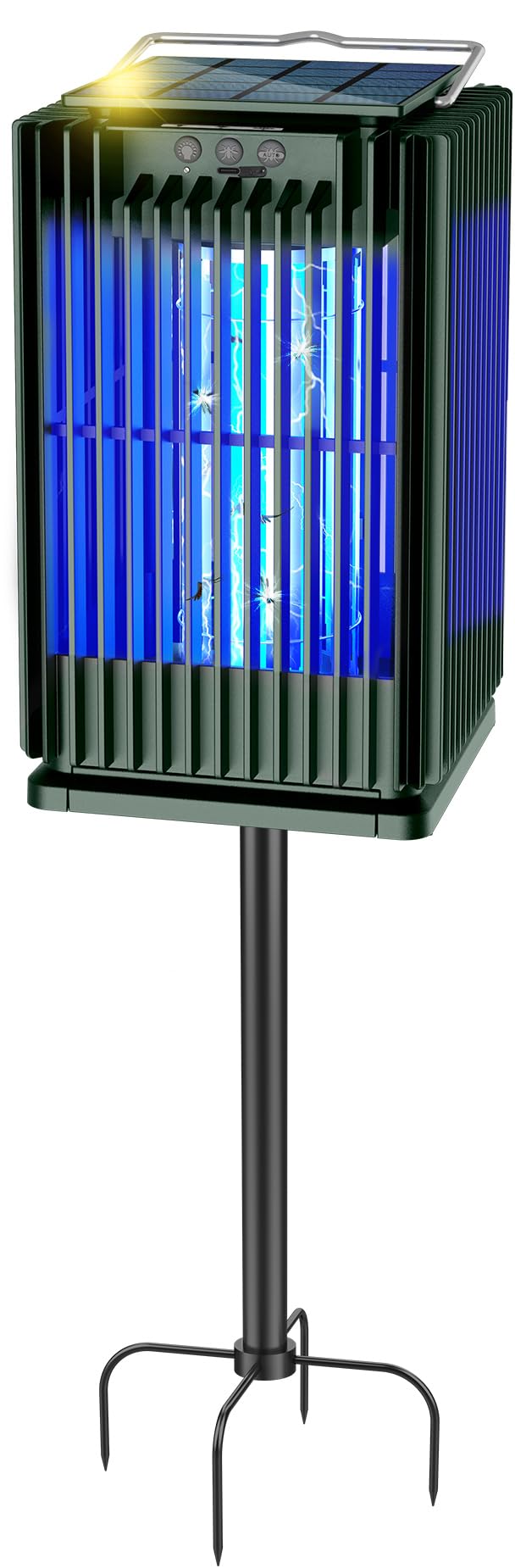 Zwiran solar bug zapper with ground bracket for stable outdoor setup