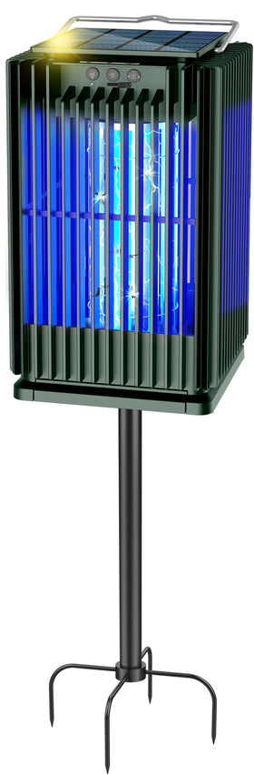 Zwiran solar bug zapper with ground bracket for stable outdoor setup