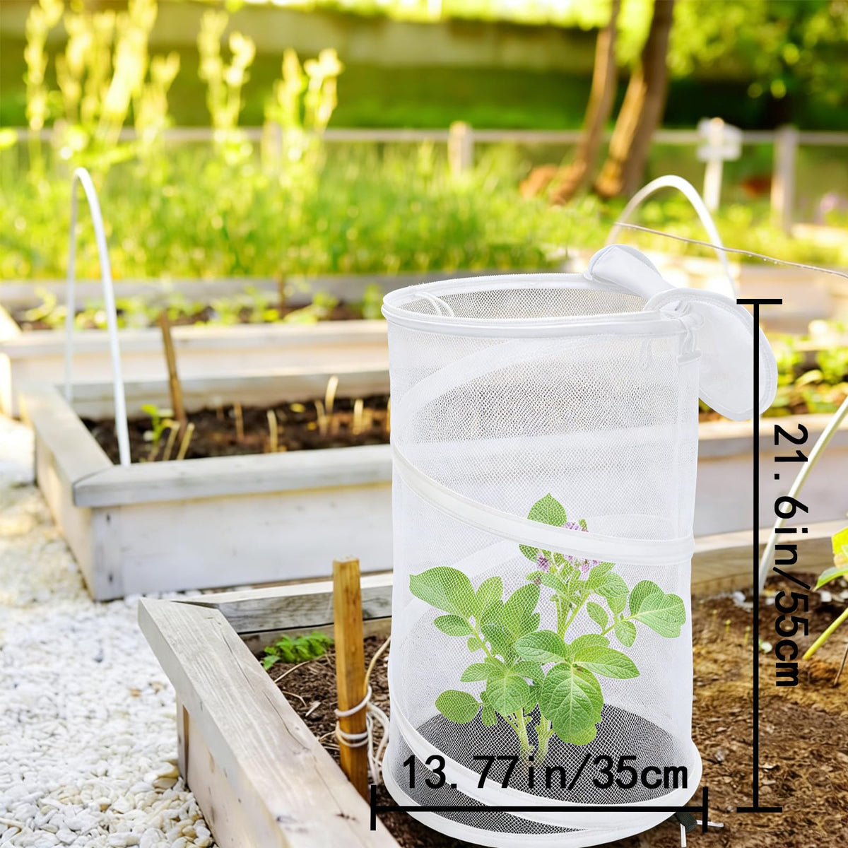 ZXAPJJD mesh garden protector supports vegetables and flowers while allowing airflow