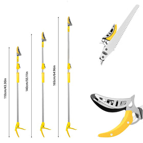 ZXFUTURE extended handle demonstrates reach to high branches from ground without ladders