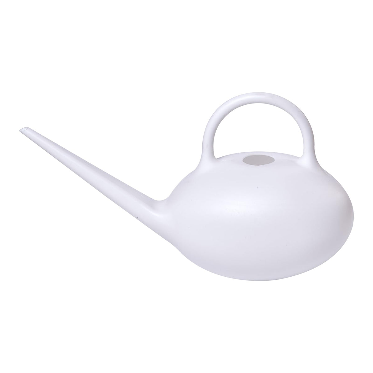 ZXJ watering can quarter-gallon white viewed from front for indoor plant care